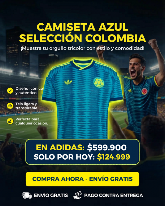 Camiseta de Colombia Azul