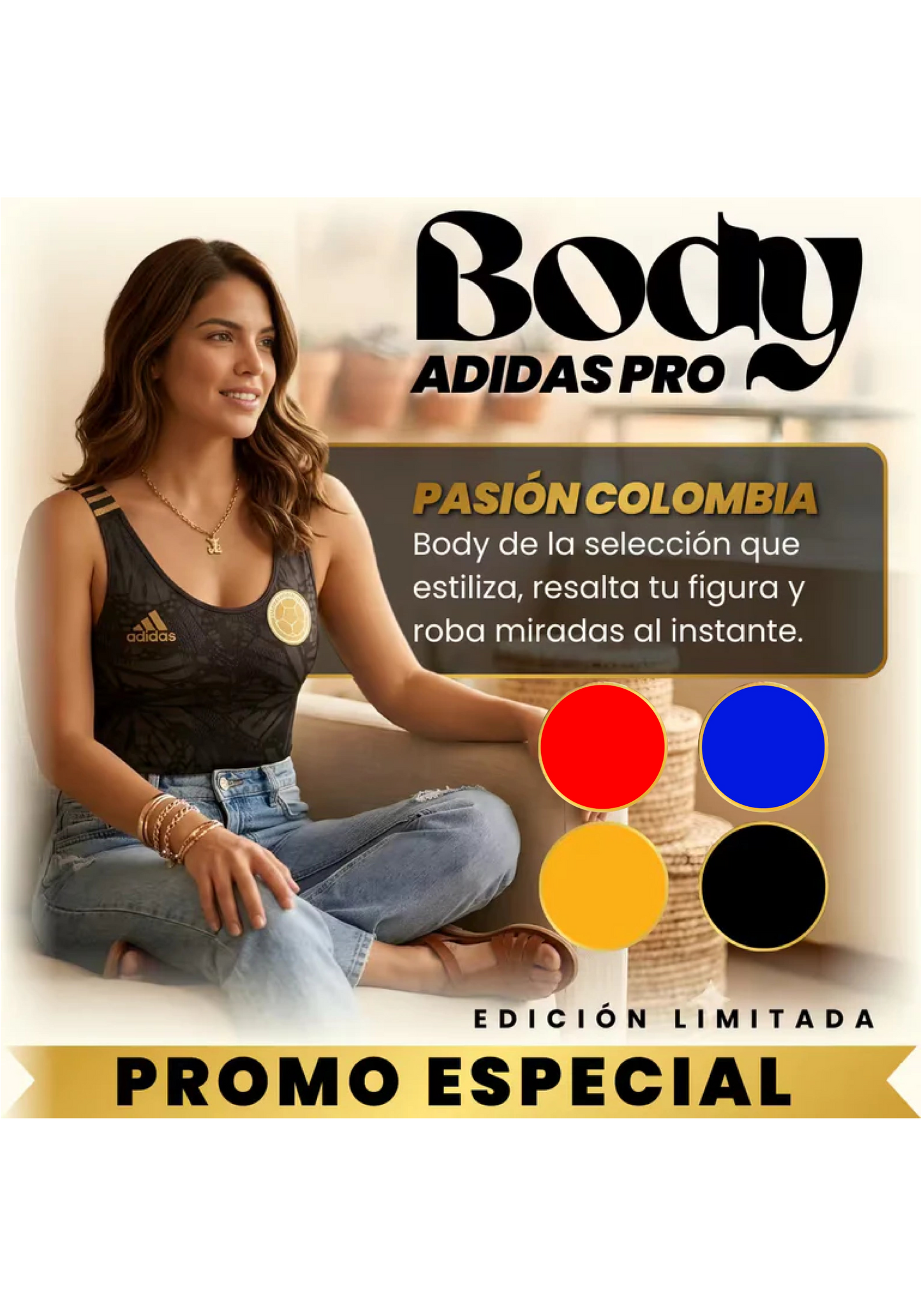 BODY SELECCIÓN COLOMBIA  TALLA UNICA