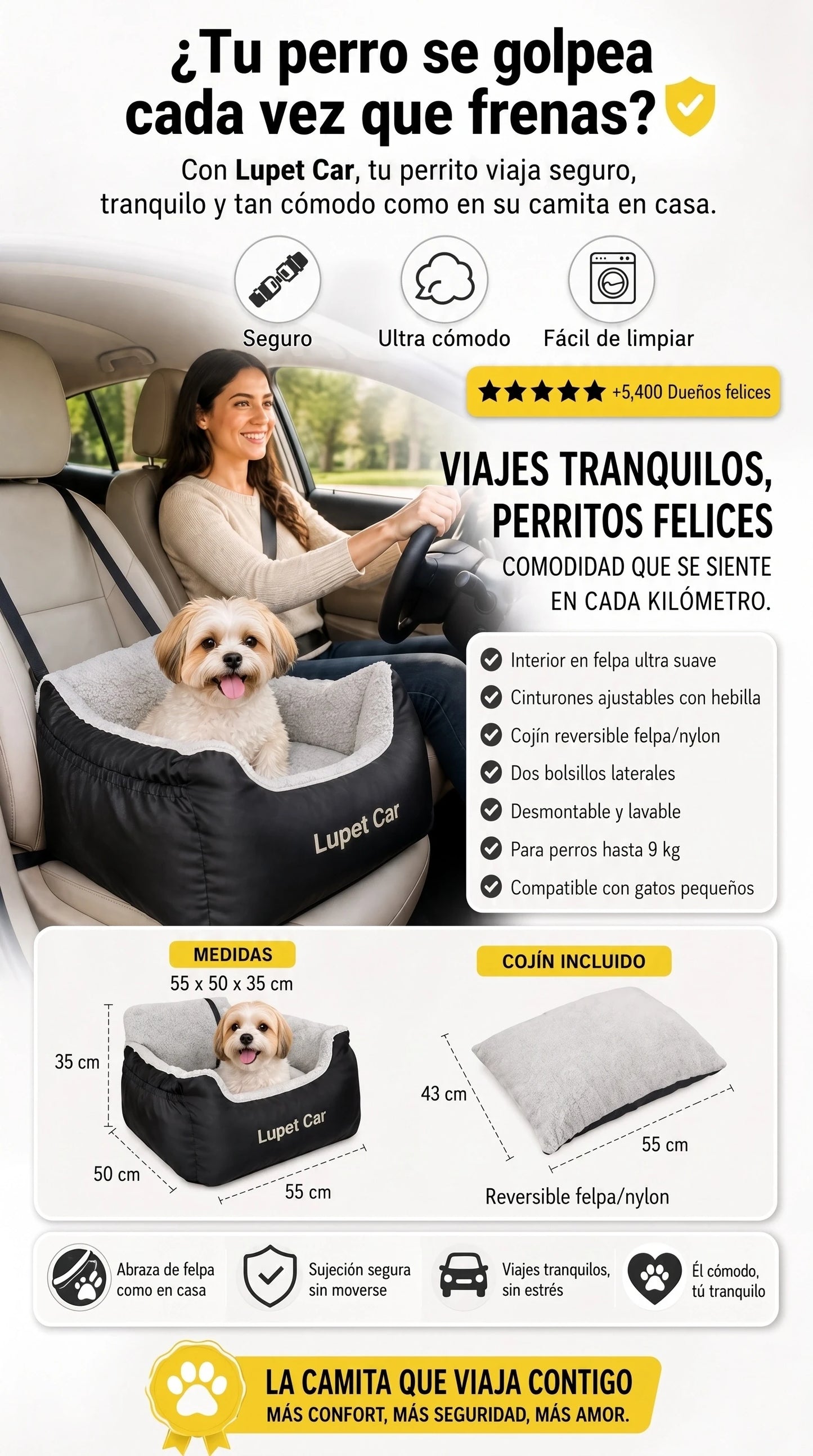 Lupet Car -Ponle fin al sufrimiento de tu perrito en el carro