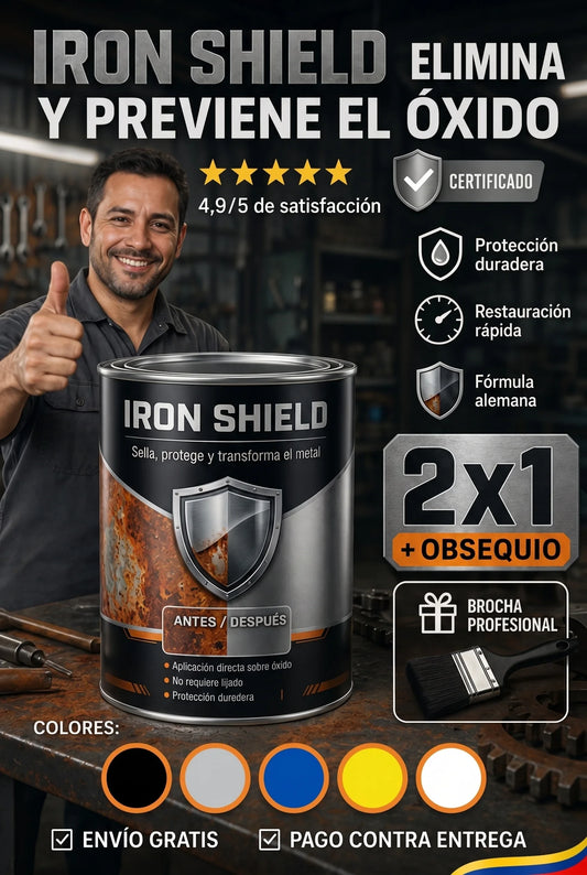 Iron Shield 2 en 1 - Elimina el Oxido y protege para que no vuelva a salir