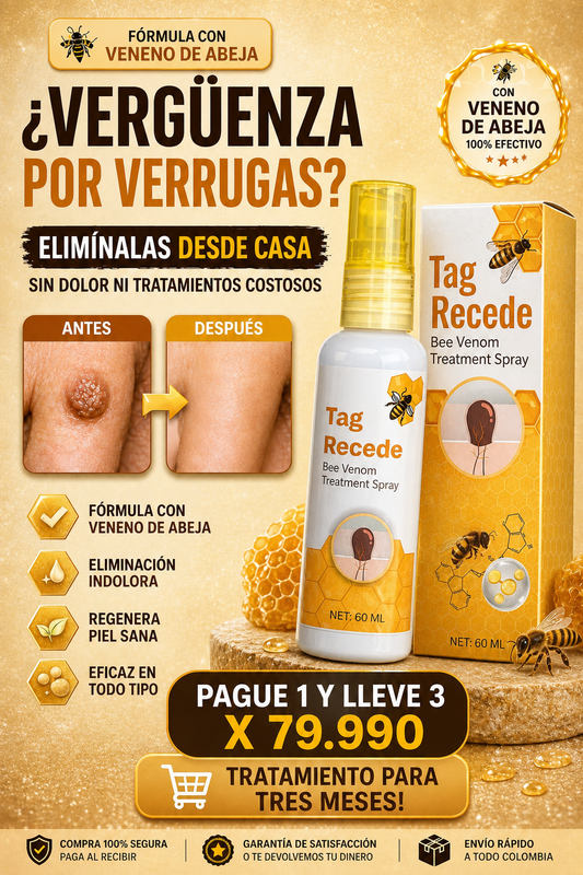 Tag Recede  Spray para eliminar verrugas